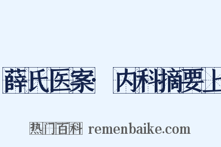 薛氏医案·内科摘要上是什么意思的图片